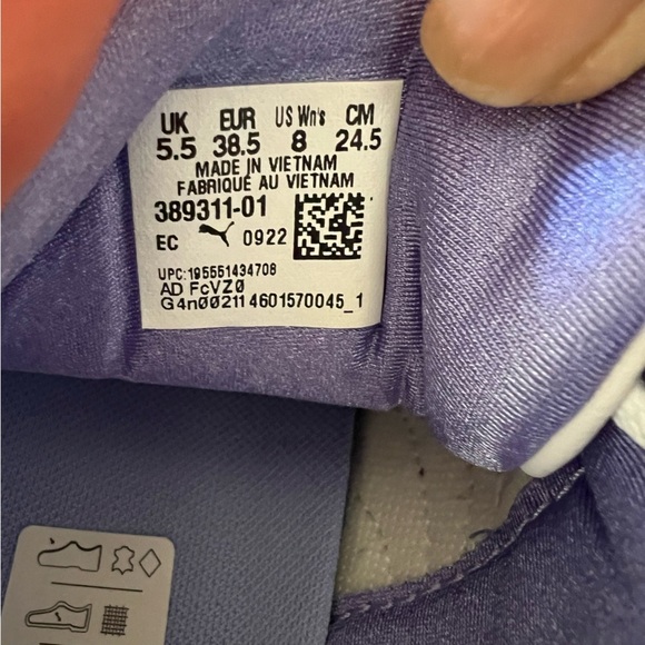 NWT Puma Womens Mayze Lace Up Platform Sneakers Shoes Size 8 Lilac-White - Picture 10 of 10